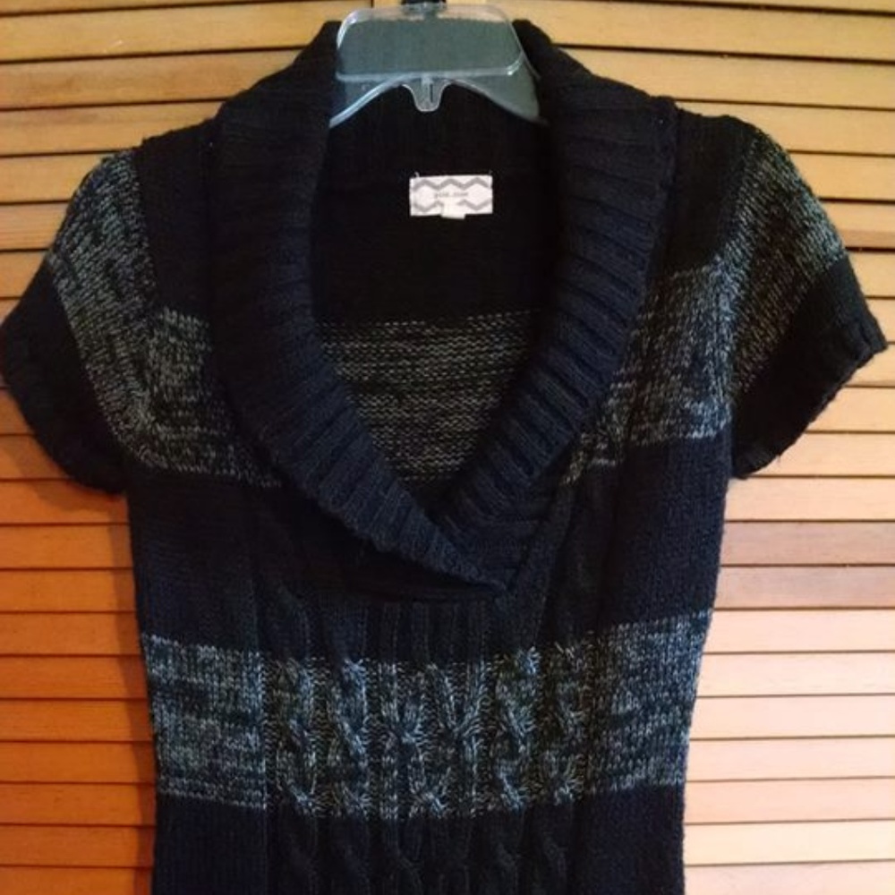 Pink Rose cable knit sweater dress
